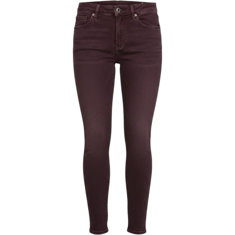 Rag & Bone Jeans Women 27 Burgundy Skinny Ankle Zip Mid Rise Moto Dark Plum